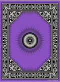 Purple Sunburst Medallion Ornate Border Rug
