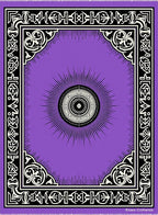 Purple Sunburst Medallion Ornate Border Rug
