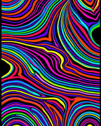 Vibrant Neon Swirl Stripe Rug