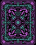 Vibrant Pink Turquoise Floral Medallion Rug