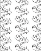 Whimsical Duo Birds Continuous Repeat Rug