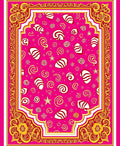 Hot Pink Candy Swirl Star Rug