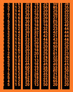 Orange Black Number Column Graphic Rug