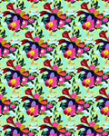Bold Tropical Pink Floral Burst Rug