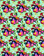 Bold Tropical Pink Floral Burst Rug