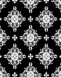Ornate Black White Mandala Blossom Rug