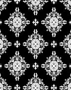 Ornate Black White Mandala Blossom Rug