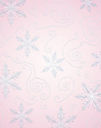 Pale Pink Snowflake Swirl Garden Rug