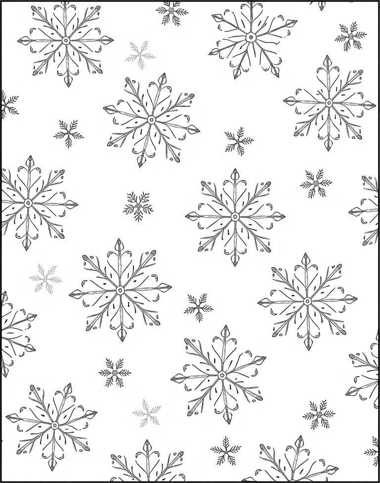 Monochromatic Snowflake Winter Wonder Rug