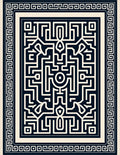Navajo Inspired Geometric Maze Rug