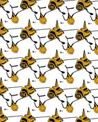 Minimalist Gold Abstract Forms Rug