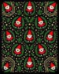 Whimsical Red Gnome Starry Night Rug