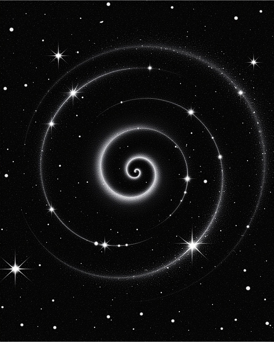 Cosmic Spiral Starry Night Rug