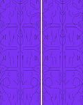Vibrant Purple Abstract Figure Arrangement Rug