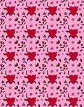 Pink Red Heart Scatter Rug