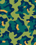 Camouflage Navy Green Woodland Accents Rug