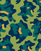 Camouflage Navy Green Woodland Accents Rug