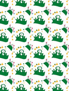 Green Landscape Stars and Flags Rug