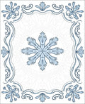 Light Blue Art Nouveau Floral Medallion Rug