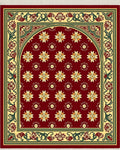 Crimson Floral Garden Arch Rug
