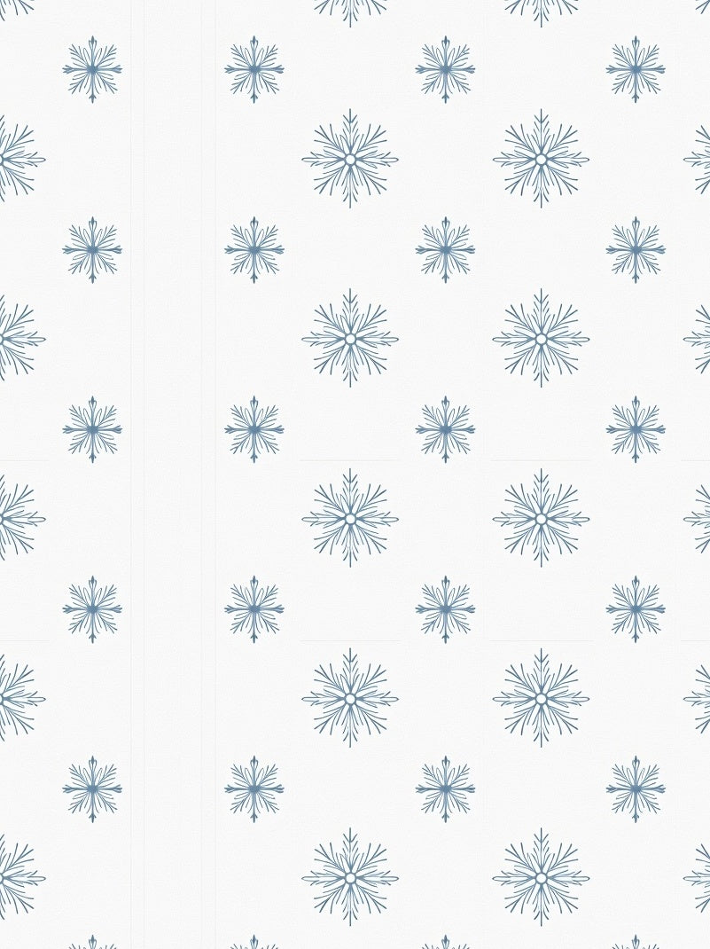 Light Blue Snowflake All Over Rug