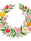 Whimsical Floral Wreath Garden Rug