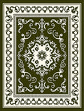 Deep Forest Medallion Ornamental Rug