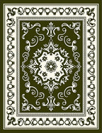 Deep Forest Medallion Ornamental Rug