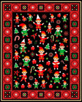 Festive Elf Holiday Christmas Characters Rug