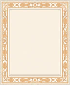 Cream Golden Organic Border Rug