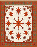 Astro Red Star Border Rug
