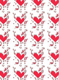 Red Heart Swirl Whimsical Collection Rug