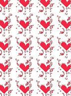 Red Heart Swirl Whimsical Collection Rug