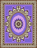 Lavender and Cream Medallion Mandala Rug