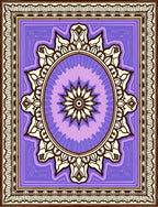 Lavender and Cream Medallion Mandala Rug