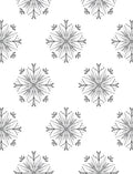 Gray Floral Snowflake Mandala Rug