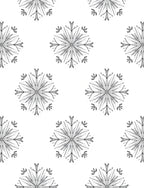 Gray Floral Snowflake Mandala Rug