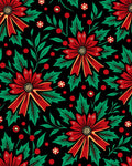 Bold Red Floral Holly Berry Rug