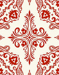 Scarlet Vine Arabesque Flourish Rug