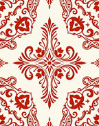 Scarlet Vine Arabesque Flourish Rug