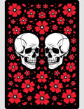 Red Skull Floral Whimsical Rug