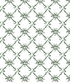 Dark Green Baroque Scroll Framing Rug