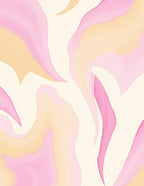 Soft Pink Swirl Abstract Flow Rug