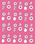 Sweet Pink Donut And Candy Collection Rug