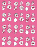 Sweet Pink Donut And Candy Collection Rug