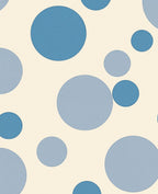 Mid-tone Blue Scattered Circles Rug