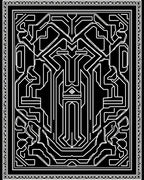 Monochromatic Linear Geometric Icon Rug