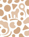 Neutral Abstract Organic Shapes Rug