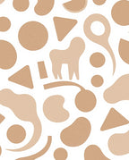 Neutral Abstract Organic Shapes Rug