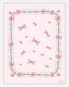 Pink Butterfly and Flower Garland Rug